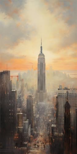 Diamond Painting New York City Malen Nach Zahlen Erwachsene, Diamond Painting xxl Groß 30 X 60 cm, 5D Diamant Painting Bilder Kinder, DIY Dimondpaintin Crystal Arts Craft, Wand Deko Aesthetic, i637 von Mahoxua