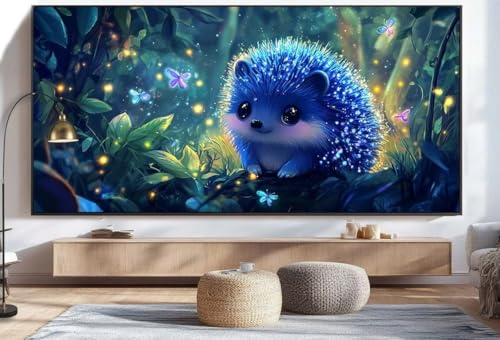 Diamond Painting Tier Malen Nach Zahlen Erwachsene Igel Diamant Painting Bilder Kinder, 5D DIY Crystal Arts Basteln Erwachsene Puzzle Bilder Kreativ Set, Home Deko Wohnzimmer Geschenke 30 x 60 cm U67 von Mahoxua