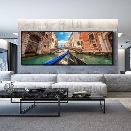 Diamond Painting Venedig Diamond Painting Erwachsene, Groß xxl 125 X 50 cm, Malen Nach Zahlen Erwachsene, DIY Diamant Painting Bilder Kinder, 5D Diamant-Malset Crystal Arts, Home Wanddekoration-462l von Mahoxua