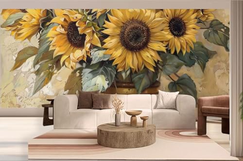 Diamond Painting Weinlese Diamond Painting Groß XXL (180 x 90 cm), 5D Diamant Malerei Bilder Kinder DIY Malen Nach Zahlen Erwachsene, Puzzle Stickerei Dimond Art für Zuhause Wand Deko Sonnenblume h314 von Mahoxua