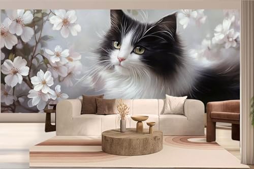 Diamond Painting Weinlese Diamond Painting Groß XXL (200 x 80 cm), 5D Diamant Malerei Bilder Kinder DIY Malen Nach Zahlen Erwachsene Geschenke Set, Puzzle Stickerei Dimond Art für Wand Deko Katze h308 von Mahoxua