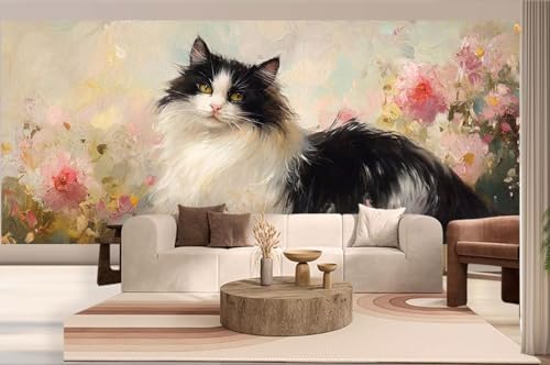 Diamond Painting Weinlese Malen Nach Zahlen Erwachsene Katze Diamant Painting Bilder Kinder, DIY Crystal Arts Basteln Erwachsene Puzzle Bilder Kreativ Set, Home Deko Frauen Geschenke 50 x 110 cm h307 von Mahoxua