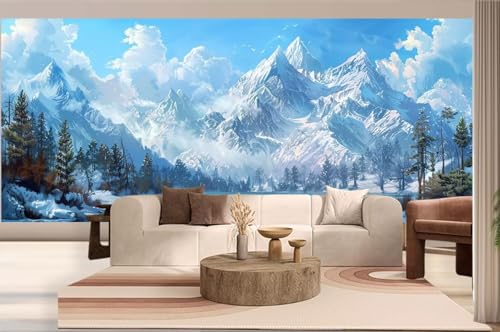 Diamond Painting Winter Diamond Painting Groß XXL (50 x 30 cm), 5D Diamant Malerei Bilder DIY Malen Nach Zahlen Erwachsene, Runde Steine Kristall Puzzle Stickerei Dimond Art für Wand Deko Berg h112 von Mahoxua