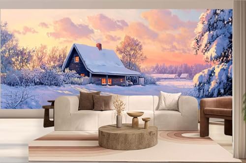 Diamond Painting Winter Malen Nach Zahlen Erwachsene Landschaft Diamant Painting Bilder Kinder, 5D DIY Crystal Arts Basteln Erwachsene Puzzle Bilder Kreativ Set, Home Deko Wohnzimmer 40 x 90 cm h109 von Mahoxua