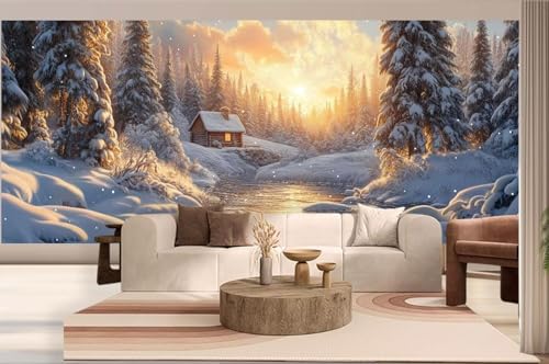 Diamond Painting Winter Malen Nach Zahlen Erwachsene Wald Diamant Painting Bilder Kinder, 5D DIY Crystal Arts Basteln Erwachsene Puzzle Bilder Kreativ Set, Home Deko Frauen Geschenke 40 x 70 cm h111 von Mahoxua