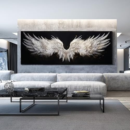 Flügel Engel Diamond Painting Malen Nach Zahlen Erwachsene, 5D Diamond Painting Erwachsene Diamant Painting Bilder Kinder, DIY Dimondpaintin Cross Stickerei Craft für Wand Deko Aesthetic 70x210cm-75k von Mahoxua