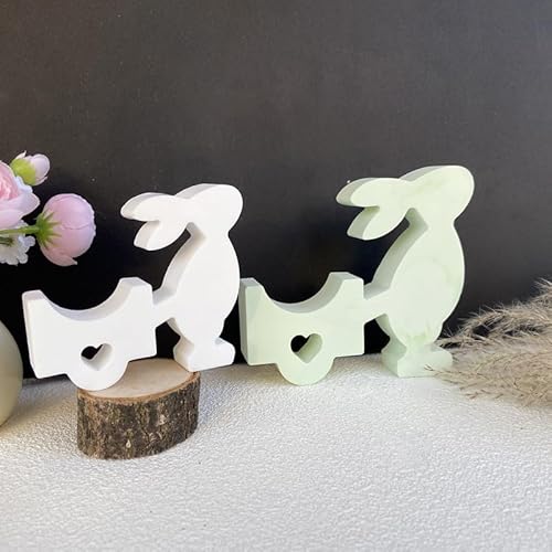 MaiLence Silikonformen Gießformen Ostern 2 Stück, Silikonformen Epoxidharz 3D Hase Silikonformen Kerzen, 3D Hase Silikon Kerzenformen Ostern, 3D Ostern Silikonform Gießformen Hase für Kerzen, Seife von MaiLence