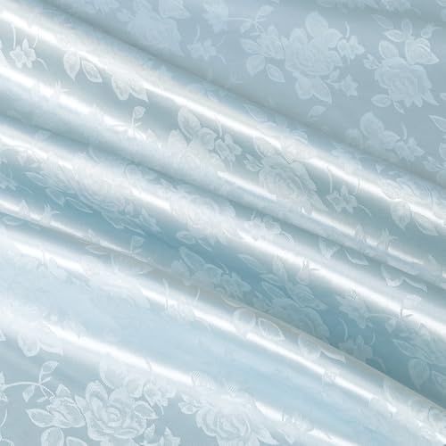MaiMaiSuan 152,4 cm breiter hellblauer Satin-Jacquard-Stoff mit floralem Muster, glänzend, seidiger Satin-Stoff, Meterware für Tischläufer, Servietten, Hochzeit, Kleid, Bettwäsche, Bastelarbeiten, 4,5 MaiMaiSuan 152,4 cm breiter hellblauer Satin-Jacquard-Stoff mit floralem Muster, glänzend, seidiger Satin-Stoff, Meterware für Tischläufer, Servietten, Hochzeit, Kleid, Bettwäsche, Bastelarbeiten, 4,5 von MaiMaiSuan
