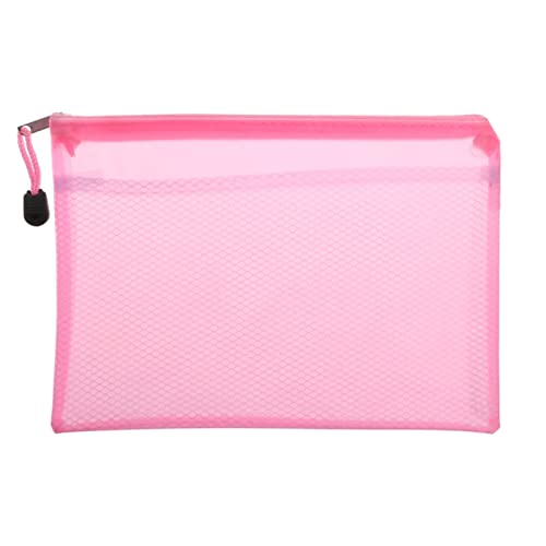 Mappen mit Taschen, 2 Stück Dokumententasche, A5, Reißverschluss, Aktentasche, Aufbewahrungsorganisator, Büro, Schule, wasserdichter Aktenorganisator (Farbe: Rosa) (Color : Pink) von MaikOn