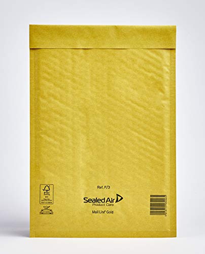 Mail Lite gepolsterte Versandtasche Größe J/3 220 x 330 mm 1 Stück golden von Mail Lite Plus