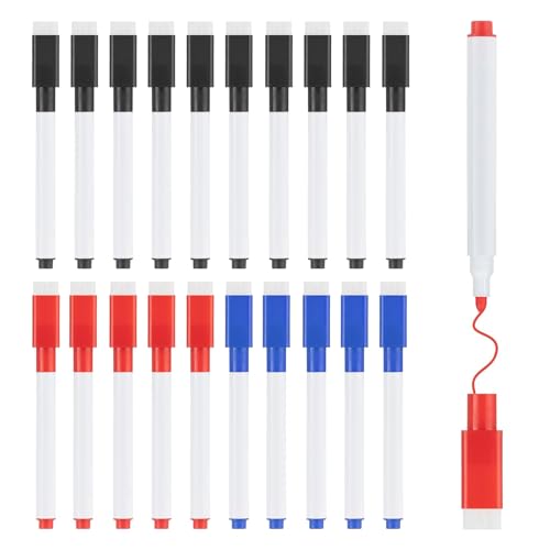 Mailfull Whiteboard Marker 50 Stück Folienstift Abwischbar, Magnetische Whiteboard Stifte Abwischbare Stifte mit Schwamm für Büro Schule Zuhause(11.3 * 1cm) von Mailfull