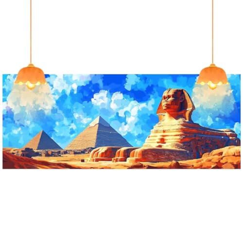 Diamond Painting Ägypten Diamant Painting Bilder Erwachsene, Retro Diamond Painting Runde Steine, DIY 5D Diamond Art Basteln Diamant Kunst Malerei Stickerei Set, Deko Wohnzimmer 180 x 90 cm fa350 von Mailielie