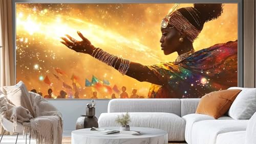 Diamond Painting Ägypten Diamond Painting Groß XXL 300 x 100 cm,5D Diamant Painting Bilder Prinzessin Malen Nach Zahlen Erwachsene Crystal Strass Stickerei Malerei,Home Decor Geschenk für Mädchen ll7 von Mailielie