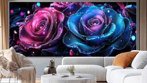 Diamond Painting Abstrakt Diamant Painting Bilder Blume Malen nach Zahlen Erwachsene,DIY Diamond Painting Zubehör 5D Diamond Art Basteln Diamant Kunst Malerei Stickerei Set,Home Dekor 100 x 50 cm ll36 von Mailielie