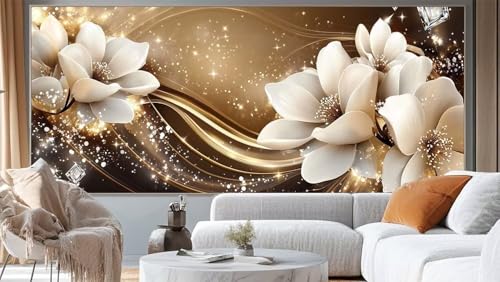 Diamond Painting Abstrakt Diamant Painting Bilder Blume Malen nach Zahlen Erwachsene,DIY Diamond Painting Zubehör 5D Diamond Art Basteln Diamant Kunst Malerei Stickerei Set,Home Dekor 120 x 60 cm ll42 von Mailielie