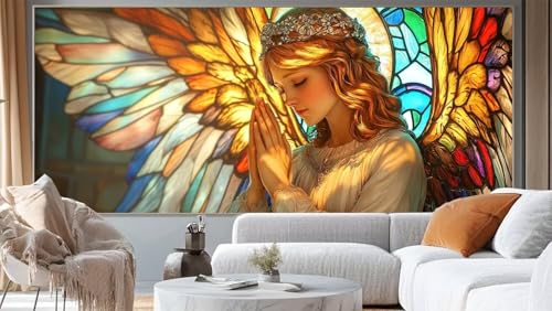 Diamond Painting Abstrakt Diamant Painting Bilder Jungfrau Maria Malen nach Zahlen Erwachsene, DIY 5D Diamond Art Mädchen Basteln Diamant Kunst Malerei Stickerei Set, Deko Wohnzimmer 100 x 50 cm ll54 von Mailielie