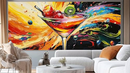 Diamond Painting Abstrakt Diamant Painting Bilder Küche Malen nach Zahlen Erwachsene,DIY Diamond Painting Zubehör 5D Diamond Art Basteln Diamant Kunst Malerei Stickerei Set,Home Dekor 180 x 90 cm ll30 von Mailielie