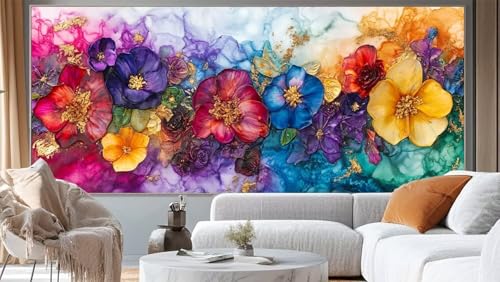 Diamond Painting Abstrakt Diamond Painting Groß XXL 100 x 50 cm,5D Diamant Painting Bilder Blume Malen Nach Zahlen Erwachsene Crystal Strass Stickerei Malerei Kit,Home Decor Geschenk für Mädchen ll43 von Mailielie