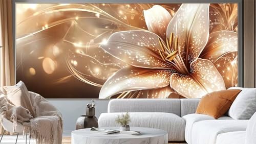 Diamond Painting Abstrakt Diamond Painting Groß XXL 100 x 50 cm,5D Diamant Painting Bilder Lilien Malen Nach Zahlen Erwachsene Crystal Strass Stickerei Malerei Kit,Home Decor Geschenk für Mädchen ll29 von Mailielie