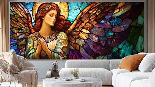 Diamond Painting Abstrakt Diamond Painting Groß XXL 100x50 cm,5D Diamant Painting Bilder Jungfrau Maria Malen Nach Zahlen Erwachsene Crystal Stickerei Malerei Kit,Home Decor Geschenk für Mädchen ll53 von Mailielie