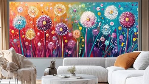 Diamond Painting Abstrakt Diamond Painting Groß XXL 140 x 70 cm,5D Diamant Painting Bilder Löwenzahn Malen Nach Zahlen Erwachsene Crystal Strass Stickerei Malerei,Home Decor Geschenk für Mädchen ll47 von Mailielie