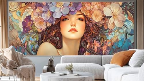 Diamond Painting Abstrakt Diamond Painting Groß XXL 200 x 100 cm, 5D Diamant Painting Bilder Prinzessin Malen Nach Zahlen Erwachsene Crystal Art Stickerei Malerei, Home Decor Geschenk für Mädchen ll31 von Mailielie