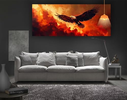 Diamond Painting Adler Diamond Painting XXL 300 x 100 cm, 5D Diamant Painting Bilder Tier Malen Nach Zahlen Erwachsene Crystal Strass Stickerei Malerei Kit, Home Decor, Geschenk für Mädchen fa143 von Mailielie