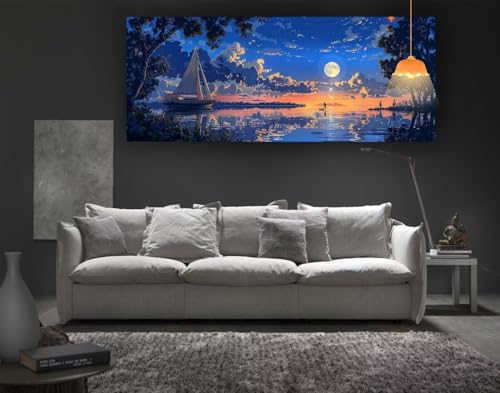 Diamond Painting Anime Diamond Painting XXL 140 x 70 cm, 5D Diamant Painting Bilder Landschaft Malen Nach Zahlen Erwachsene Crystal Strass Stickerei Malerei Kit, Home Decor, Geschenk für Mädchen fa87 von Mailielie