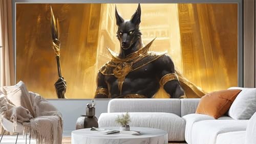 Diamond Painting Anubis Diamant Painting Bilder Ägypten Malen nach Zahlen Erwachsene,DIY Diamond Painting Zubehör 5D Diamond Art Basteln Diamant Kunst Malerei Stickerei Set,Home Dekor 120 x 60 cm ll4 von Mailielie