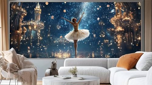 Diamond Painting Ballett Diamond Painting Groß XXL 100 x 50 cm, 5D Diamant Painting Bilder Dame Malen Nach Zahlen Erwachsene Crystal Strass Stickerei Malerei Kit, Home Decor Geschenk für Mädchen ll11 von Mailielie