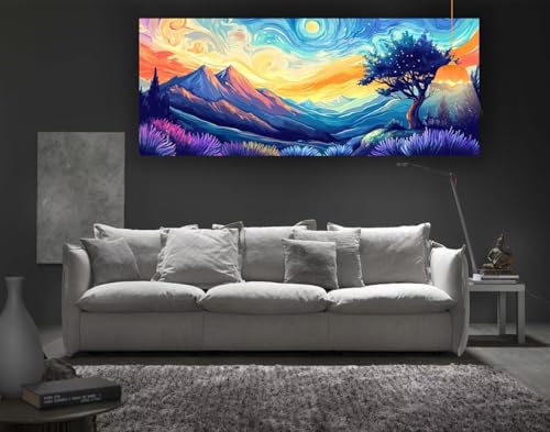 Diamond Painting Baum Des Lebens Diamond Painting XXL 100 x 50 cm, 5D Diamant Painting Bilder Landschaft Malen Nach Zahlen Erwachsene Crystal Strass Stickerei Malerei Kit, Home Decor Geschenk fa115 von Mailielie