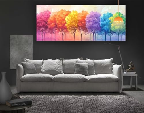 Diamond Painting Baum Des Lebens Diamond Painting XXL 70x40 cm, 5D Diamant Painting Bilder Regenbogen Malen Nach Zahlen Erwachsene Crystal Stickerei Malerei Kit, Home Decor Geschenk für Mädchen fa137 von Mailielie