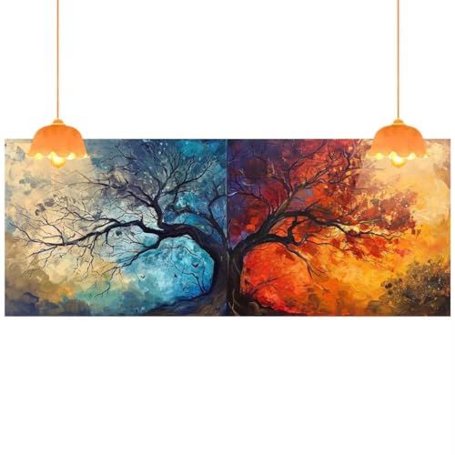 Diamond Painting Baum Des Lebens Diamond Painting XXL 90x40 cm, 5D Diamant Painting Bilder Landschaft Malen Nach Zahlen Erwachsene Crystal Stickerei Malerei Kit, Home Decor Geschenk für Mädchen fa419 von Mailielie