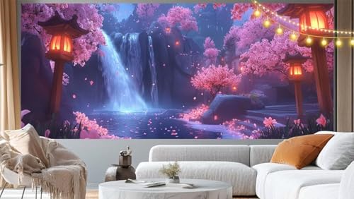 Diamond Painting Baum Diamant Painting Bilder Landschaft Malen nach Zahlen Erwachsene Kinder, DIY Diamond Art Bilder Basteln Diamant Kunst Malerei Stickerei Set, Deko Wohnzimmer Zuhause 70x40 cm m194 von Mailielie