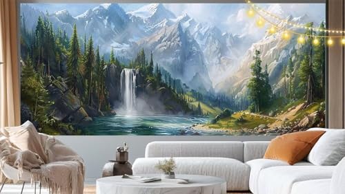 Diamond Painting Berg Diamant Painting Bilder Landschaft Malen nach Zahlen Erwachsene Kinder, DIY Diamond Art Bilder Basteln Diamant Kunst Malerei Stickerei Set, Deko Wohnzimmer Zuhause 70x40 cm m246 von Mailielie