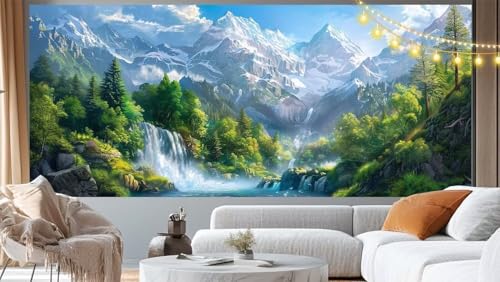 Diamond Painting Berg Diamond Painting Groß XXL 60x30 cm, 5D Diamant Painting Bilder Landschaft Malen Nach Zahlen Erwachsene Basteln Crystal Strass Stickerei Malerei Kit, Home Decor Geschenk m247 von Mailielie