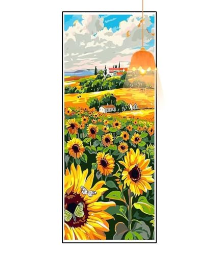 Diamond Painting Blume Diamant Painting Bilder Erwachsene, Landschaft Diamond Painting Eckige Steine, DIY 5D Diamond Art Basteln Diamant Kunst Malerei Stickerei Set, Deko Wohnzimmer 220 x 80 cm fa896 von Mailielie