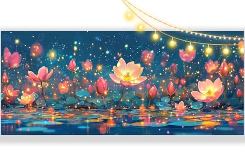 Diamond Painting Blume Diamant Painting Bilder Farbenfroh Malen nach Zahlen Erwachsene,DIY 5D Diamond Painting Zubehör Mädchen Basteln Diamant Kunst Malerei Stickerei Set,Home Dekor 100 x 50 cm ll358 von Mailielie