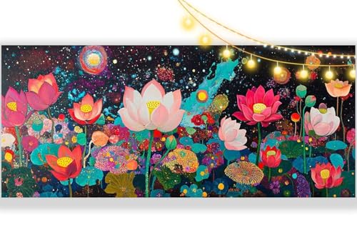 Diamond Painting Blume Diamant Painting Bilder Farbenfroh Malen nach Zahlen Erwachsene,DIY 5D Diamond Painting Zubehör Mädchen Basteln Diamant Kunst Malerei Stickerei Set,Home Dekor 120 x 60 cm ll356 von Mailielie