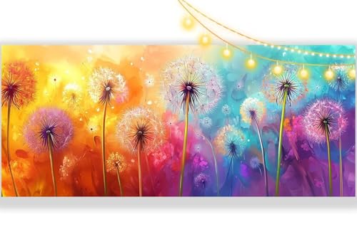 Diamond Painting Blume Diamond Painting Groß XXL 120 x 60 cm, 5D Diamant Painting Bilder Löwenzahn Malen Nach Zahlen Erwachsene Crystal Strass Stickerei Malerei, Home Decor Geschenk für Mädchen ll391 von Mailielie