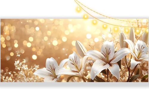 Diamond Painting Blume Diamond Painting Groß XXL 300 x 100 cm, 5D Diamant Painting Bilder Abstrakt Malen Nach Zahlen Erwachsene Crystal Strass Stickerei Malerei, Home Decor Geschenk für Mädchen ll349 von Mailielie