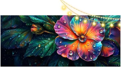 Diamond Painting Blume Diamond Painting Groß XXL 60 X 30 cm, 5D Diamant Painting Bilder Pflanze Malen Nach Zahlen Erwachsene Basteln Crystal Strass Stickerei Malerei Kit, Home Decor Geschenk m723 von Mailielie