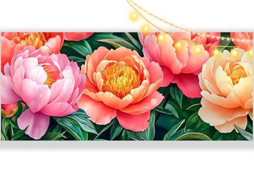 Diamond Painting Blume Diamond Painting Groß XXL 70 x 40 cm, 5D Diamant Painting Bilder Pflanze Malen Nach Zahlen Erwachsene Crystal Strass Stickerei Malerei Kit, Home Decor Geschenk für Mädchen ll405 von Mailielie