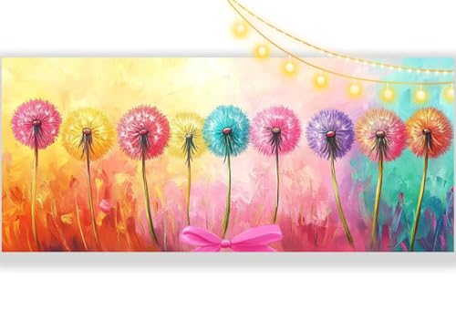 Diamond Painting Blume Diamond Painting Groß XXL 90 x 40 cm, 5D Diamant Painting Bilder Löwenzahn Malen Nach Zahlen Erwachsene Anfänger Basteln Crystal Strass Stickerei Malerei Kit, Home Decor mm390 von Mailielie