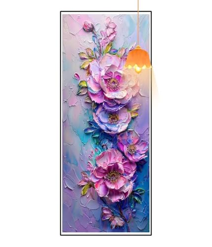 Diamond Painting Blume Diamond Painting XXL 100x300 cm, 5D Diamant Painting Bilder Abstrakt Malen Nach Zahlen Erwachsene Crystal Strass Stickerei Malerei Kit, Home Decor, Geschenk für Mädchen fa885 von Mailielie