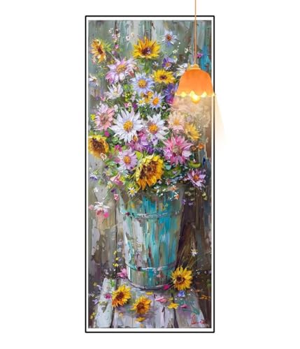 Diamond Painting Blume Diamond Painting XXL 40x90 cm, 5D Diamant Painting Bilder Weinlese Malen Nach Zahlen Erwachsene Crystal Strass Stickerei Malerei Kit, Home Decor, Geschenk für Mädchen fa819 von Mailielie