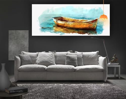 Diamond Painting Boot Diamond Painting XXL 100 x 50 cm, 5D Diamant Painting Bilder Landschaft Malen Nach Zahlen Erwachsene Crystal Strass Stickerei Malerei Kit, Home Decor, Geschenk für Mädchen fa61 von Mailielie