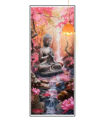 Diamond Painting Buddha Diamant Painting Bilder Erwachsene, Landschaft Diamond Painting Eckige Steine, DIY 5D Diamond Art Basteln Diamant Kunst Malerei Stickerei Set, Deko Wohnzimmer 100 x 50 cm fa890 von Mailielie