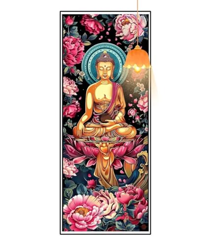 Diamond Painting Buddha Diamant Painting Bilder Erwachsene,Blume Diamond Painting Eckige Steine,DIY Diamond Painting Zubehör 5D Diamond Art Diamant Malerei Stickerei,Deko Wohnzimmer 150 x 60 cm fa898 von Mailielie