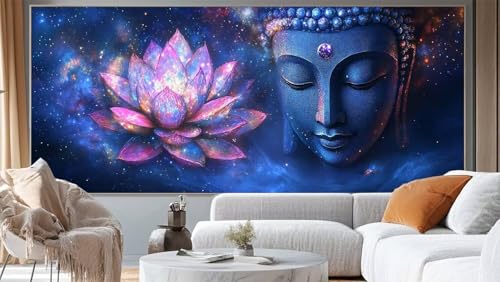 Diamond Painting Buddha Diamond Painting Groß XXL 180 x 90 cm, 5D Diamant Painting Bilder Mysterium Malen Nach Zahlen Erwachsene Crystal Strass Stickerei Malerei, Home Decor Geschenk für Mädchen ll209 von Mailielie